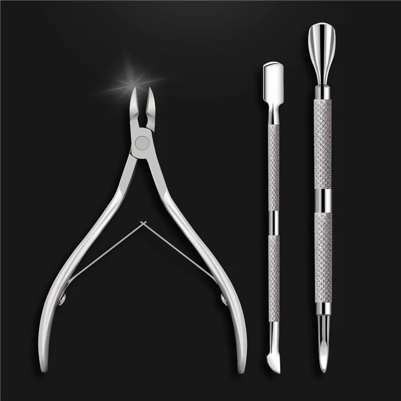 

3pcs Nail Cuticle Scissors Dead Skin Remover Nail Polish Nail Accessories Pedicure Manicure Tool Stainless Steel Clipper Trimmer