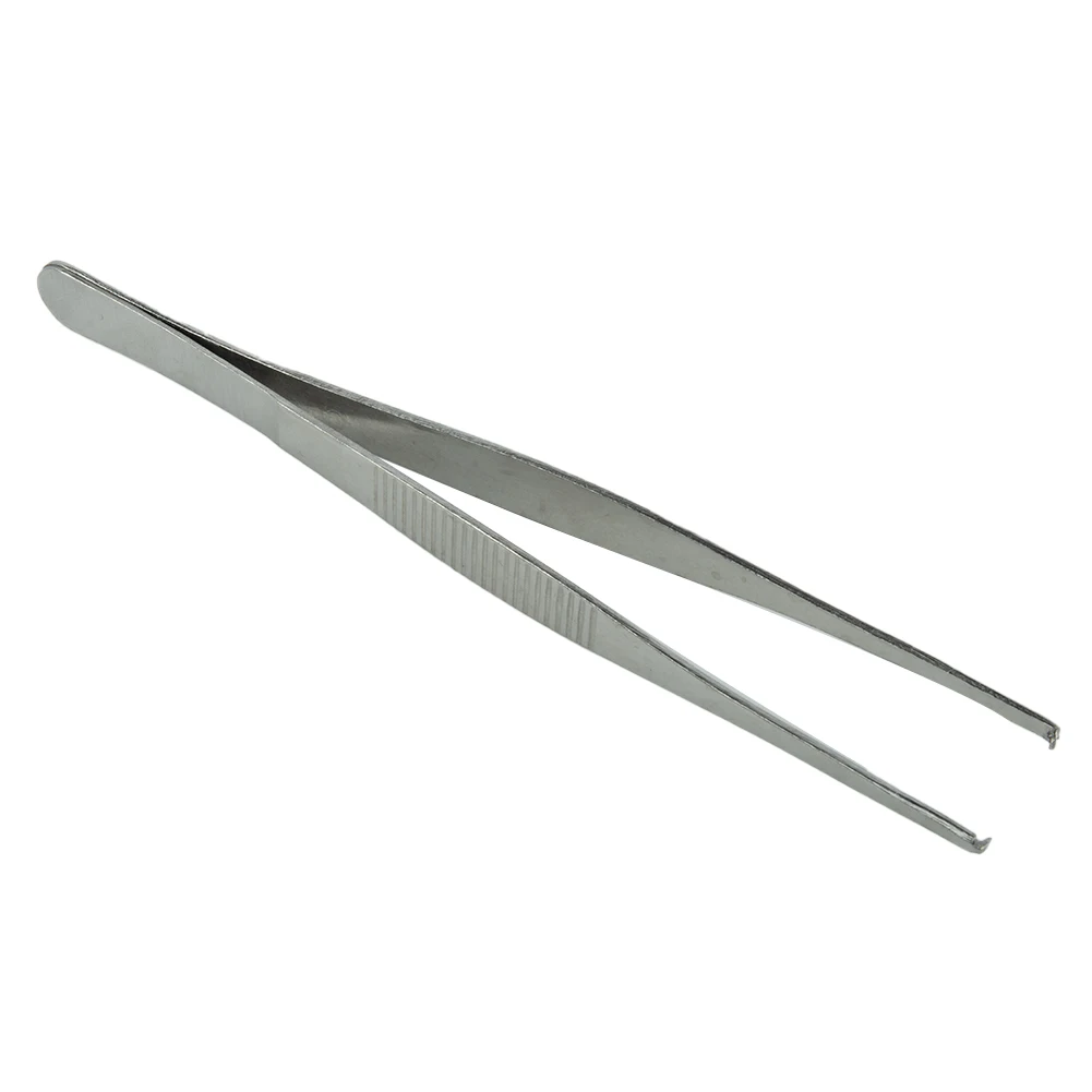 

160mm Special Toothed Tweezers Stainless Steel Tweezers Precise Grip Hook Head For Manipulate Needles Hand Tool Accessories