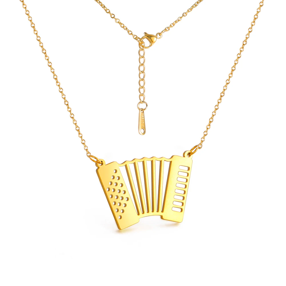 

Подвеска из нержавеющей стали с цепочкой длиной 45 + 5 см, 3 цвета, 19x27,8 мм