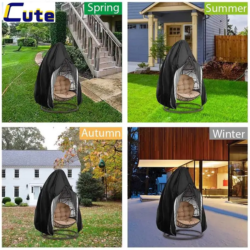 

Waterproof Patio Chair Cover Egg Swing Chair Dust Cover Protector With Zipper Protective Case Outdoor Hanging Egg Chair Cover