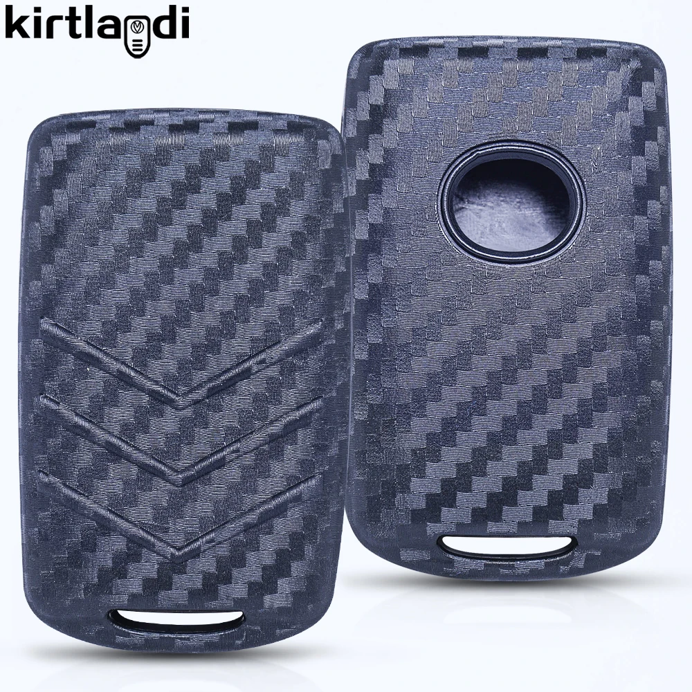 

Силиконовый чехол для ключа с дистанционным управлением из углеродного волокна, чехол для ключа с цепями для Mazda 3 6 Cx30 Cx5 Cx9 Cx8 Cx 5 MX5 MX30 X5 Sh30