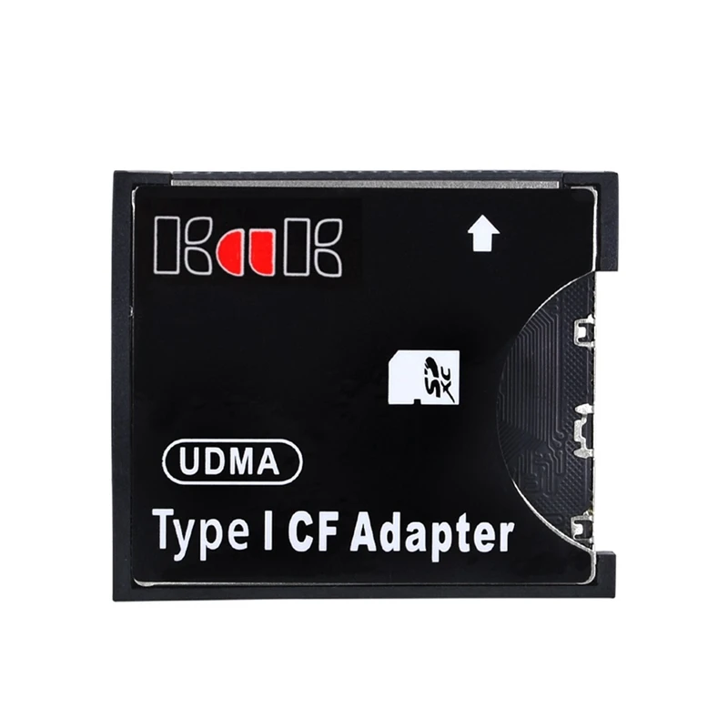 

Черный адаптер с поддержкой карт SD SDHC SDXC MMC и стандартным компактным кардридером для вспышки типа I