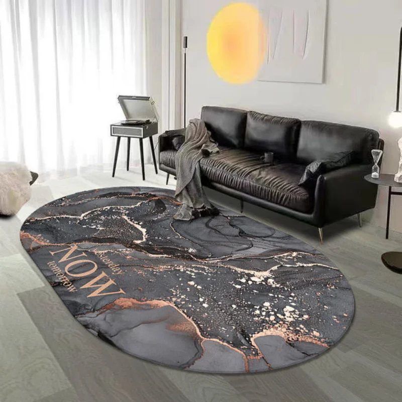 

Простой Овальный ковер для гостиной искусственный роскошный абстрактный большой коврик нескользящий мягкий ковер для спальни современные домашние ковровые покрытия