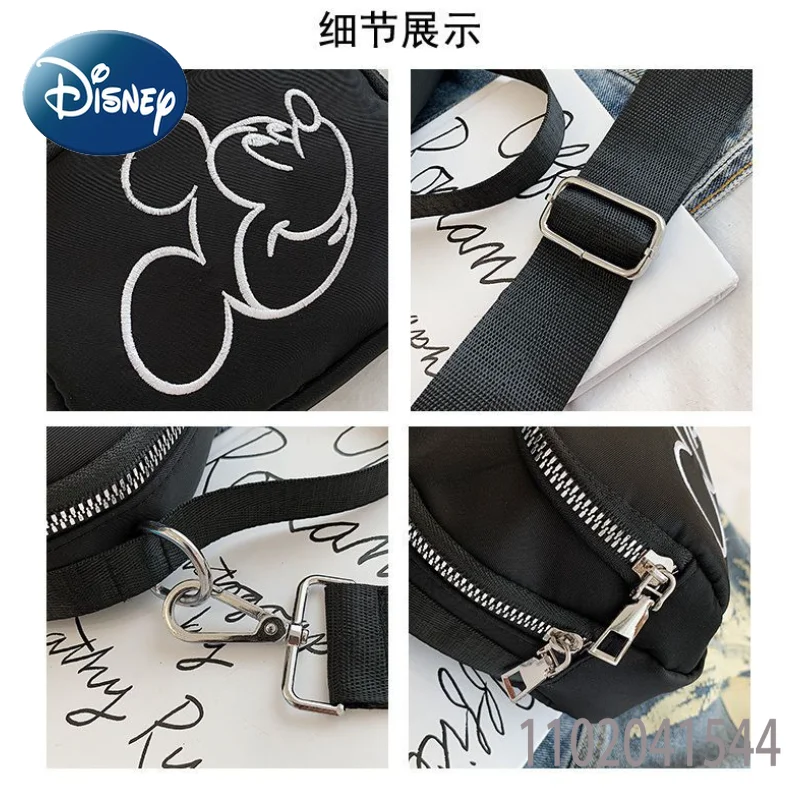Disney Crossbody Bag for Girls Mickey Mouse Woman Handbag Nylon Fashion High Quality Durable Female Shoulder Bag