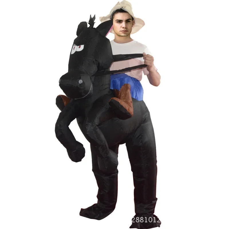 Ковбойский надувной костюм для верховой езды Хэллоуин карнавал фотошоу