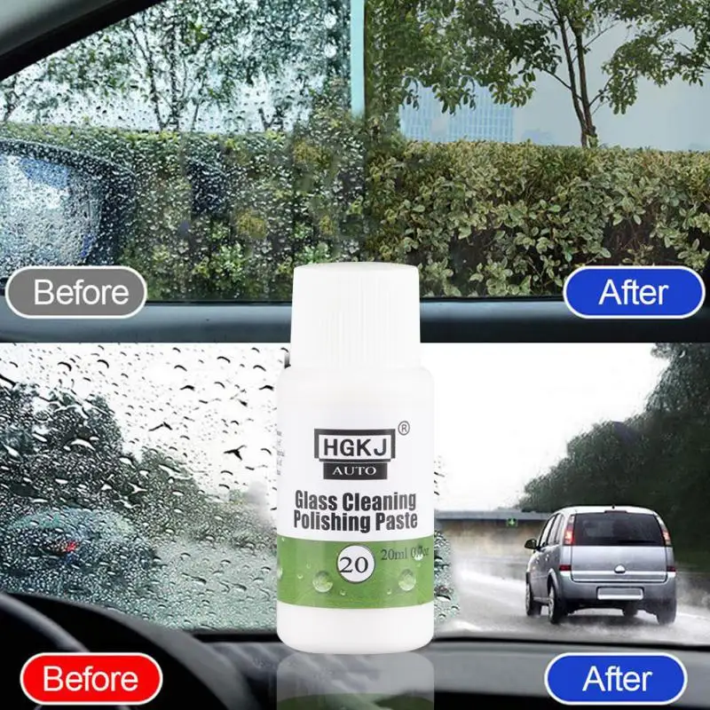 

20ml Car Glass Polish Cleaning Paste Wax Care Window Repair Agent Hydrophobic Paint Oil Film Water Proof Glass Scratch Remover