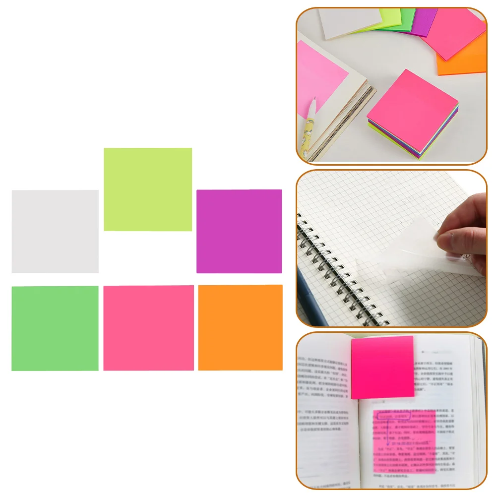 

6pcs Plastic Memo Notes Message Notes Plastic Memo Notes Message Accessories