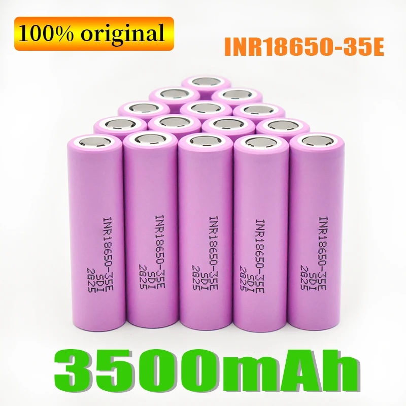 

2023 New 18650 Original High Power 18650 3500mah 25A Discharge Inr18650 35e 18650 Battery Lithium Ion 3.7V Rechargeable Battery