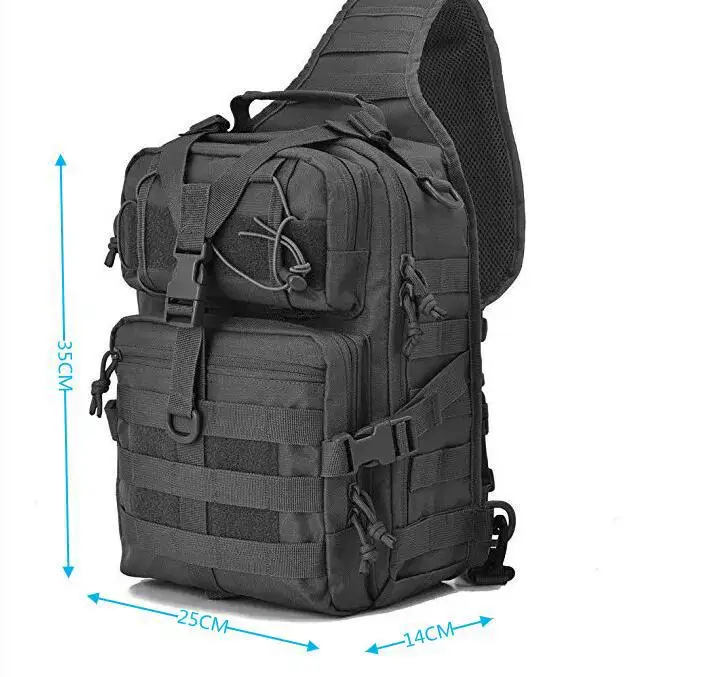 Men 20L Military Tactical Backpack Hiking Camping Shoulder Bag Army Hunting Fishing Bottle Pack Chest Sling Molle Backpack