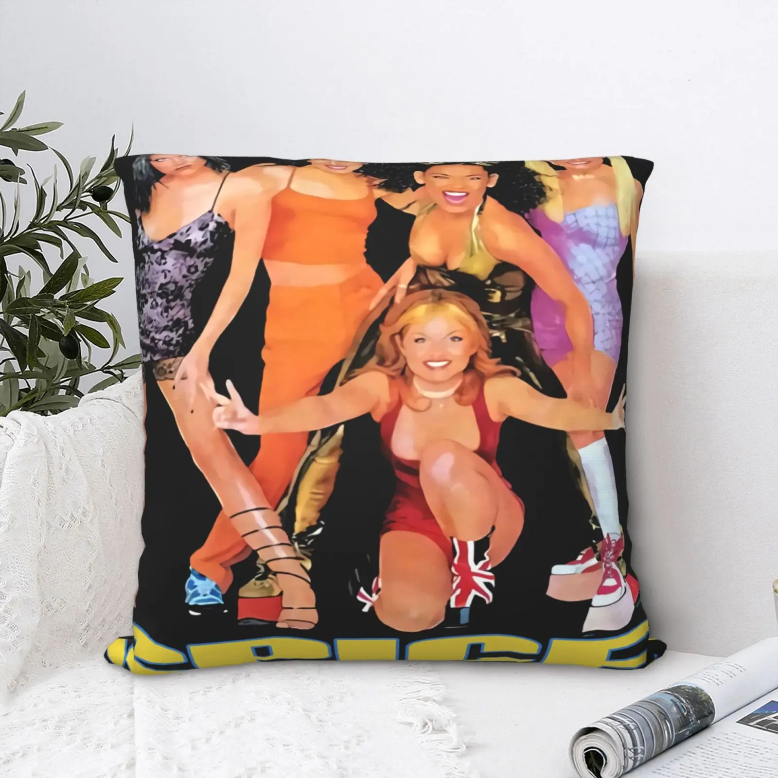 

Необычный Чехол-Подушка Vtg Spice Girls Tour Uni, аксессуары большого размера для домашнего декора, Декоративная Подушка на молнии