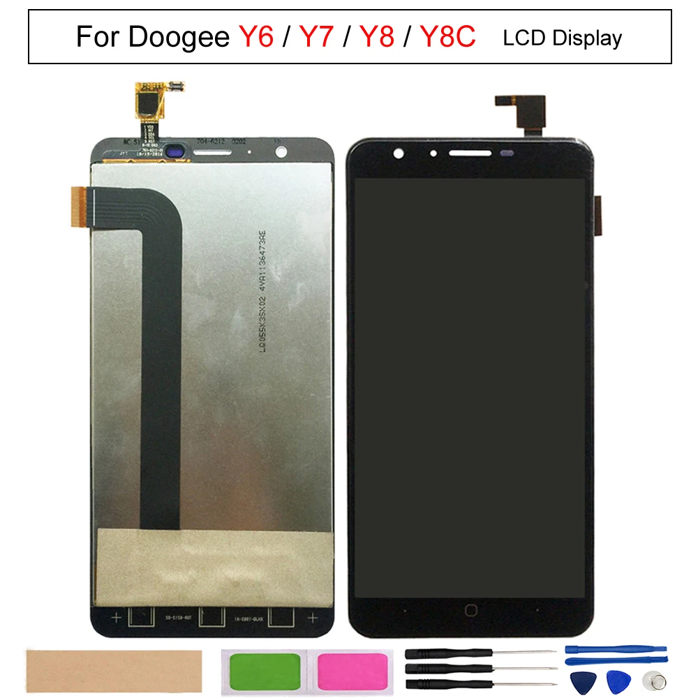 ЖК-дисплей и цифровой преобразователь для телефона Doogee Y6 Y8 Y8C Y7