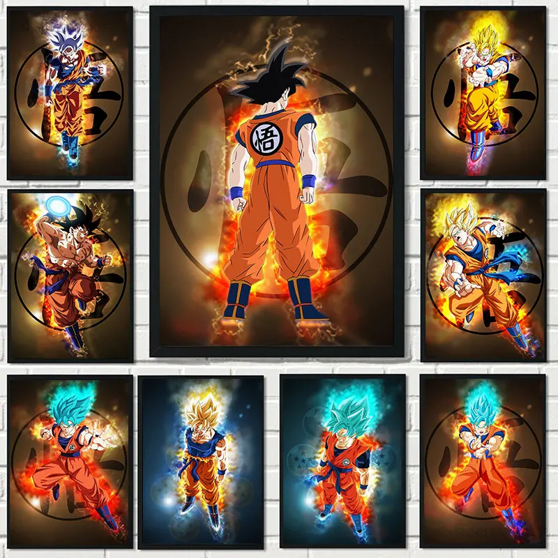 

5D DIY Diamond Painting Kit Japanese Anime Dragon Ball Goku Diamond Embroidery Mosaic Art Rhinestone Home Decor