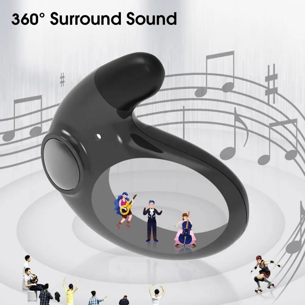 Effect Led Digital Display Fingerprint Touch Control Wireless Headset For Android Phones