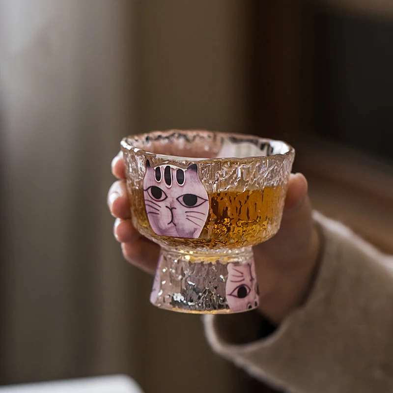 100 мл японская креативная стеклянная чашка ручной работы кружка для воды