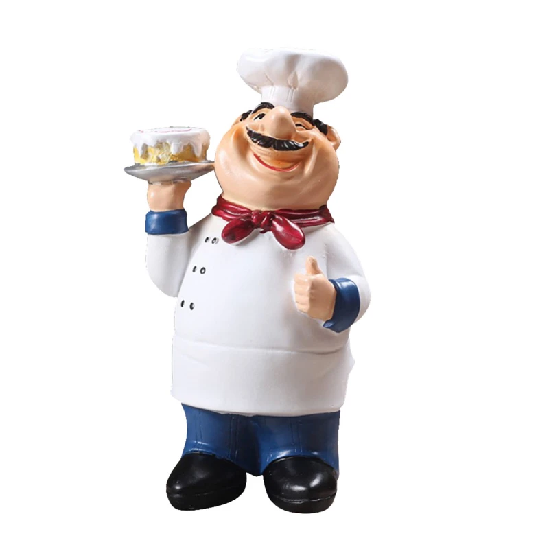

Creative Resin Crafts Chef Statue Character Ornaments Fashion Home Decoration Bar Western Restaurant Cafe Cake Shop Decor
