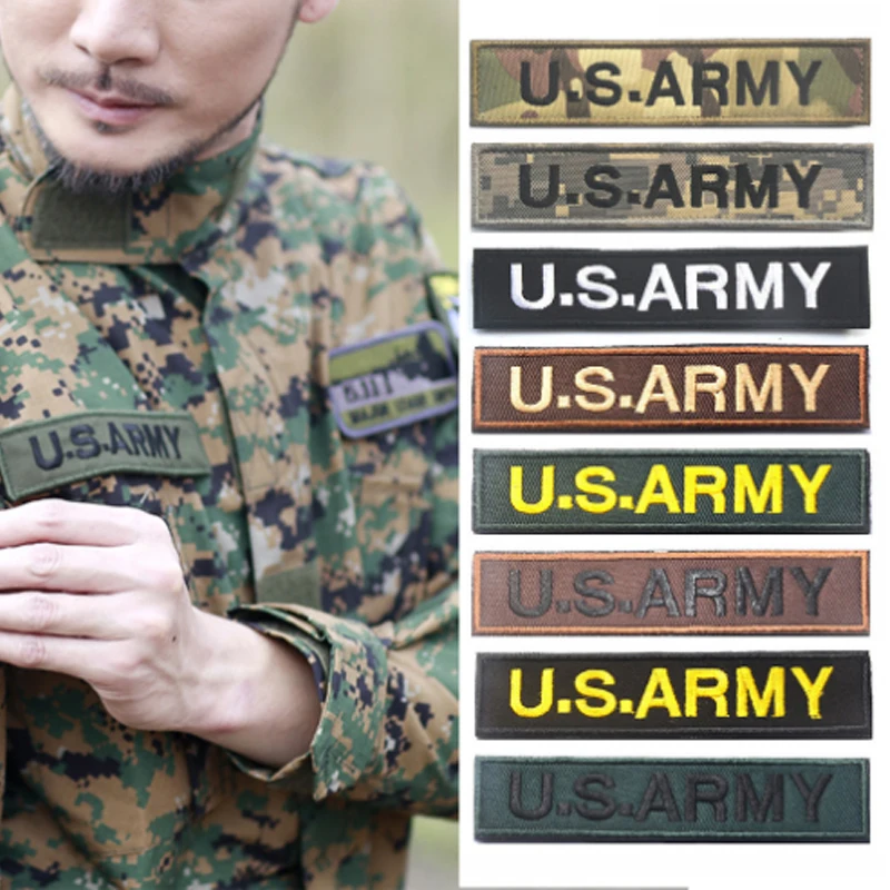 Нашивки армии США, шапка с крючком и петлей, военный тактический значок, вышитый патч для ветеранов США