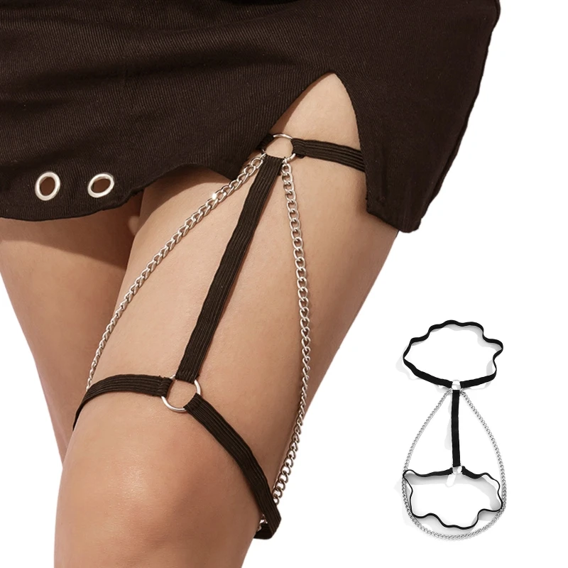 Multi Layer Tassel Thigh Chain Anti-slip Belt Chain Harness Summer Beach Nightclub Leg Accessories for Women and Girls 3 Multi Layer Tassel Thigh Chain Anti-slip Belt Chain Harness Summer Beach Nightclub Leg Accessories for Women and Girls 3