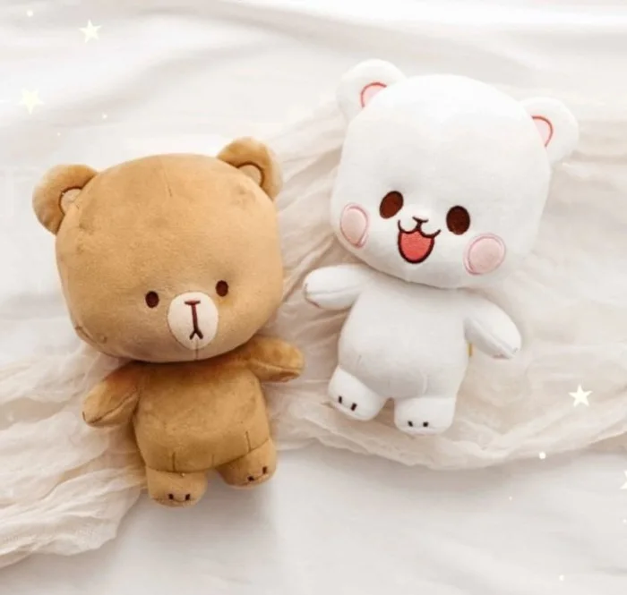 

20cm Milk and Mocha Bear Plush Doll Kawaii Soft Stuffed Cartoon Toy Children Christmas Gift Home Room Decor