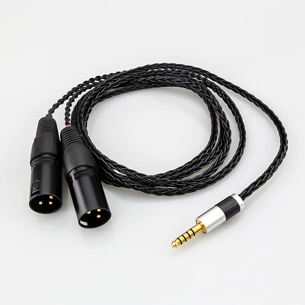 

High Quality Audiocrast 8 Cores Silver Plated 4.4mm Balanced Male to Dual 2x 3pin XLR Balanced Male Audio Adapter Cable