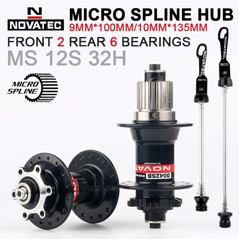 NOVATEC D041SB-15 D042SB Micro Spline Hub 32 Отверстия MTB MS Кубы для велосипеда Shimano M6100 M7100 M8100 12S |
