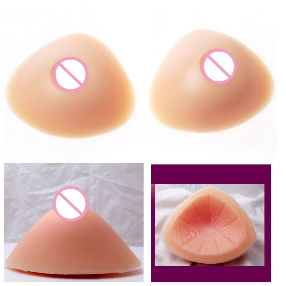 Silicone Breast Forms Artificial Fake Boobs Mastectomy Triangular 1 Pair Crossdresser TV TG Body Shaper Shapewear