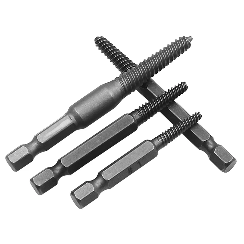 

5x/Set Hexagonal Shank Screw Extractor Practical Spiral Flute Bolt Extractor Set Easy out Broken Screwdriver Extractor