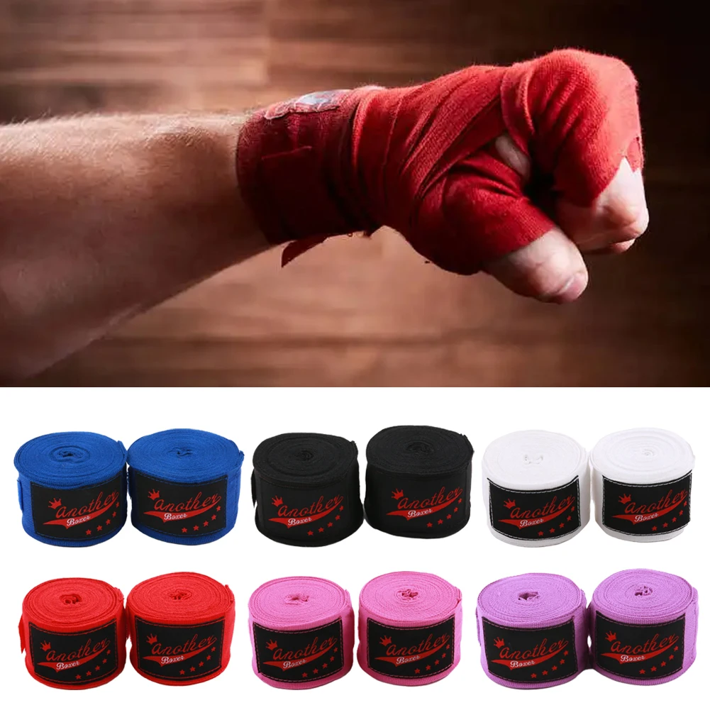 

2pcs 5M Nylon Boxing Hand Wraps Sweat-absorbent Tied Hands With Hand Gloves Kick Boxing Handwraps For Training Bandages