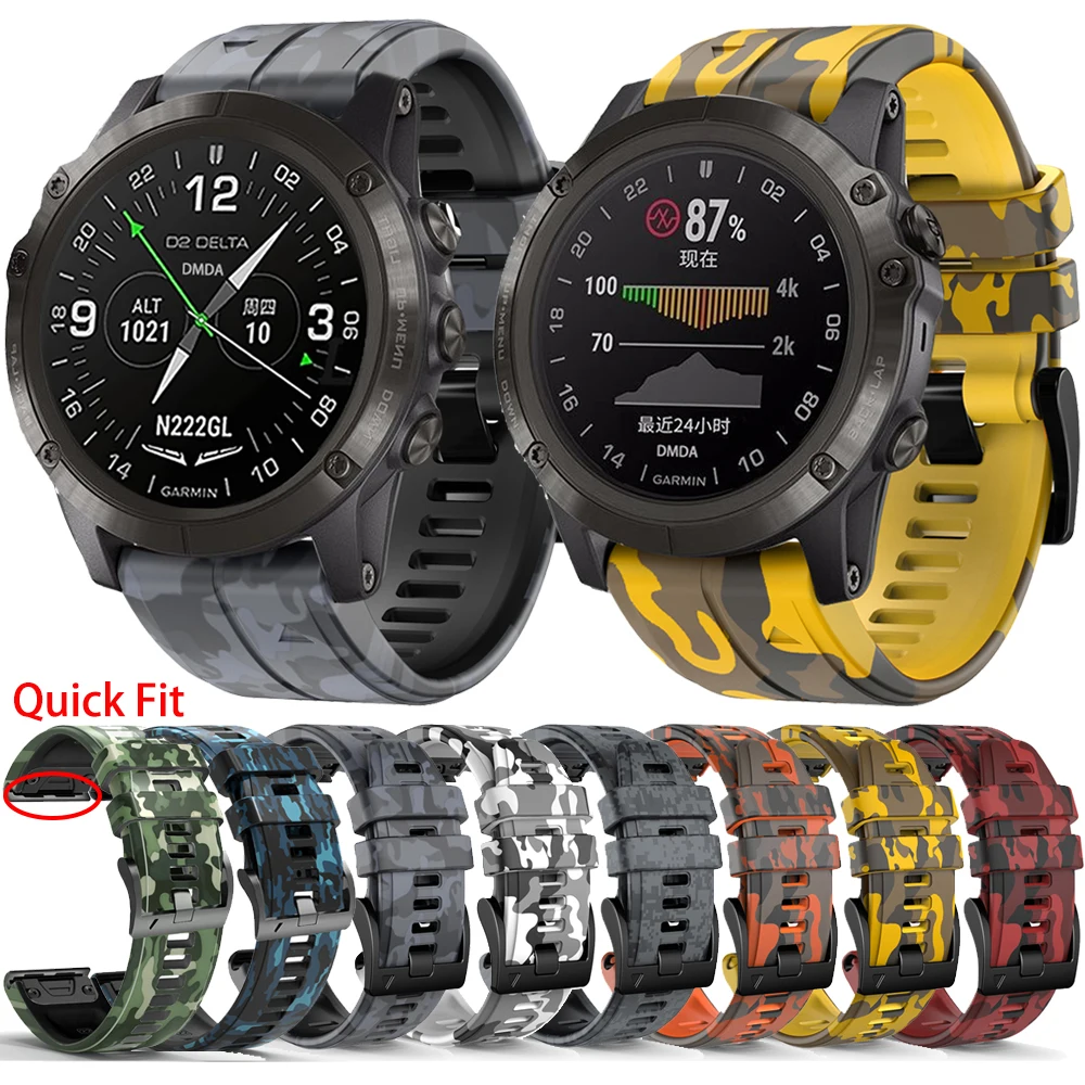 

Ремешок силиконовый для смарт-часов Garmin D2 Delta PX Bravo/charли, 26 мм 22 мм