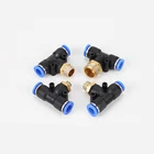 Воздушный соединитель, фитинг Т-образной тройник 6 мм 8 мм 10 мм 12 мм 4 мм шланг для 18 