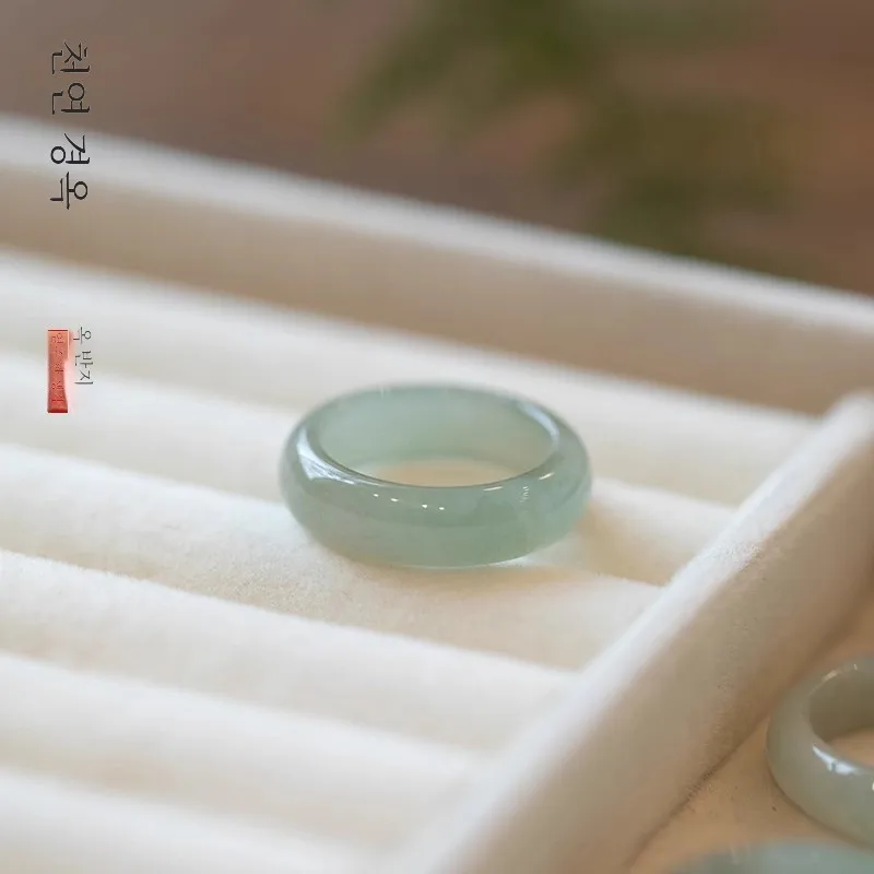 Натуральный нефрит нефритовое кольцо ледяное клейкое снежинка хлопковое для