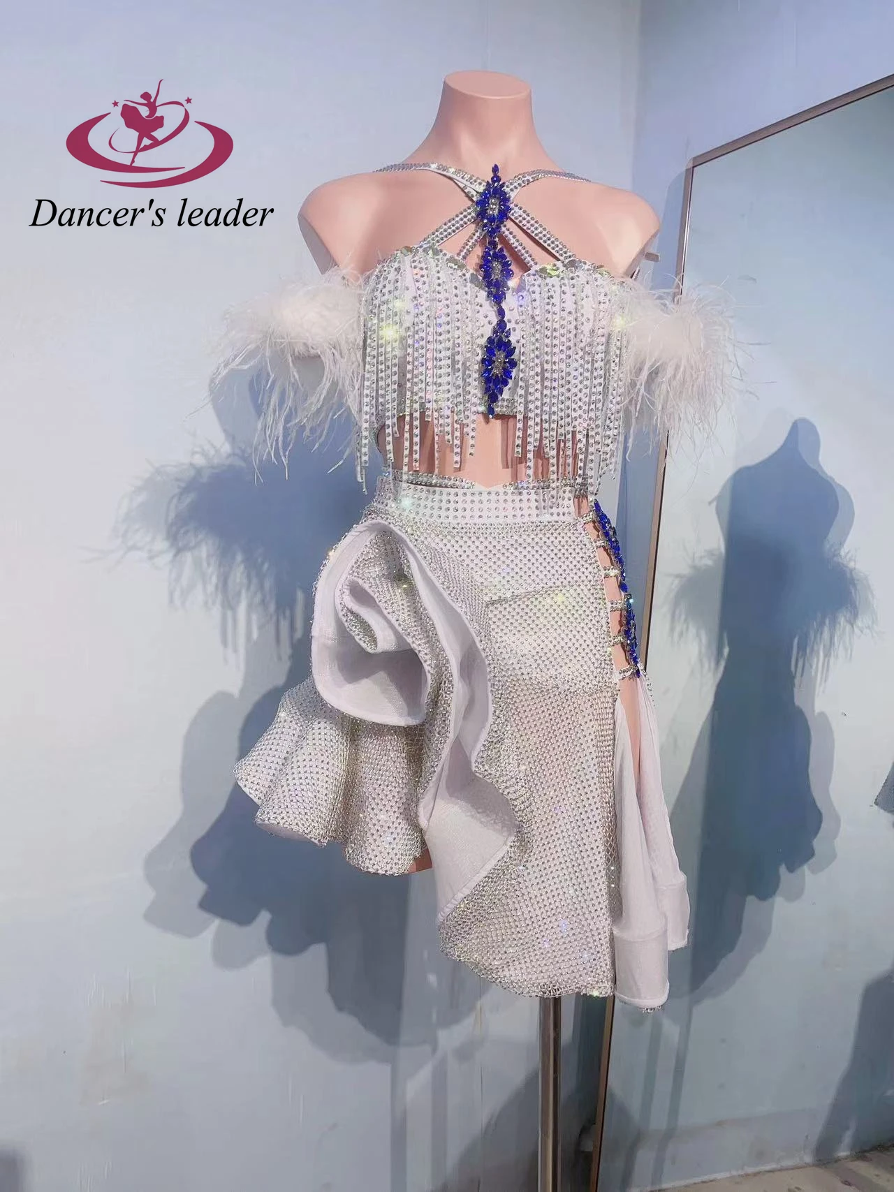 Женское платье для латиноамериканских танцев сценическое высококачественное