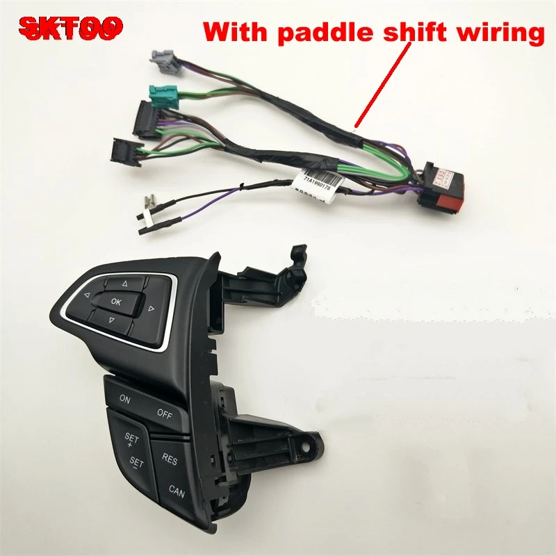 

Для Ford Focus Mk3 2015-2017 Kuga 2017, переключатель круиз-контроля, многофункциональная кнопка на руле, Bluetooth, аудиокнопка