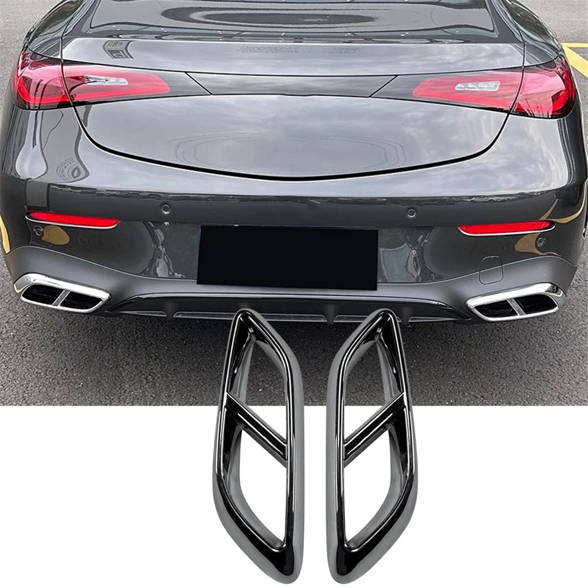 Отделка автомобильной выхлопной трубы наклейки на крышку для Mercedes-Benz CLE Coupe C236 2024 +