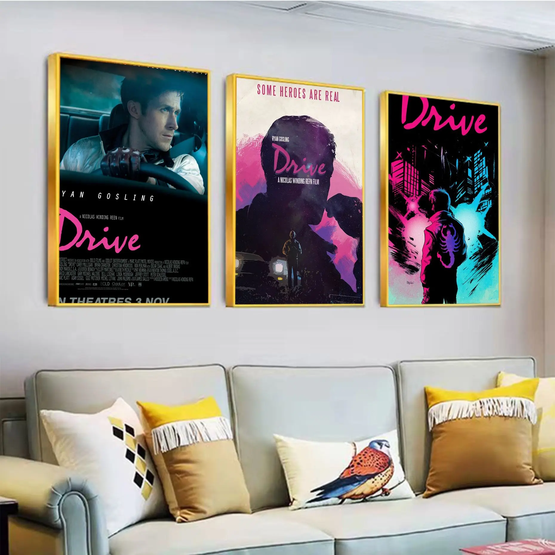 

Movie Drive DIY Sticky Poster Waterproof Paper Sticker Coffee House Bar Room Wall Decor