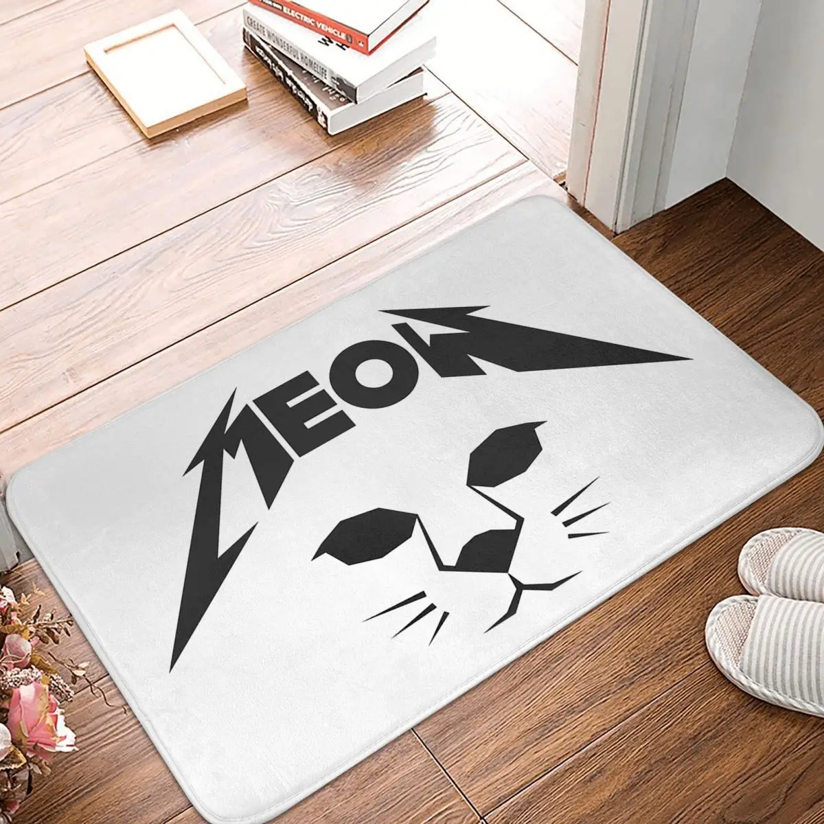 

Meow Meowtallica Bath Mat Meowtallica Cat Doormat Kitchen Carpet Outdoor Rug Home Decoration