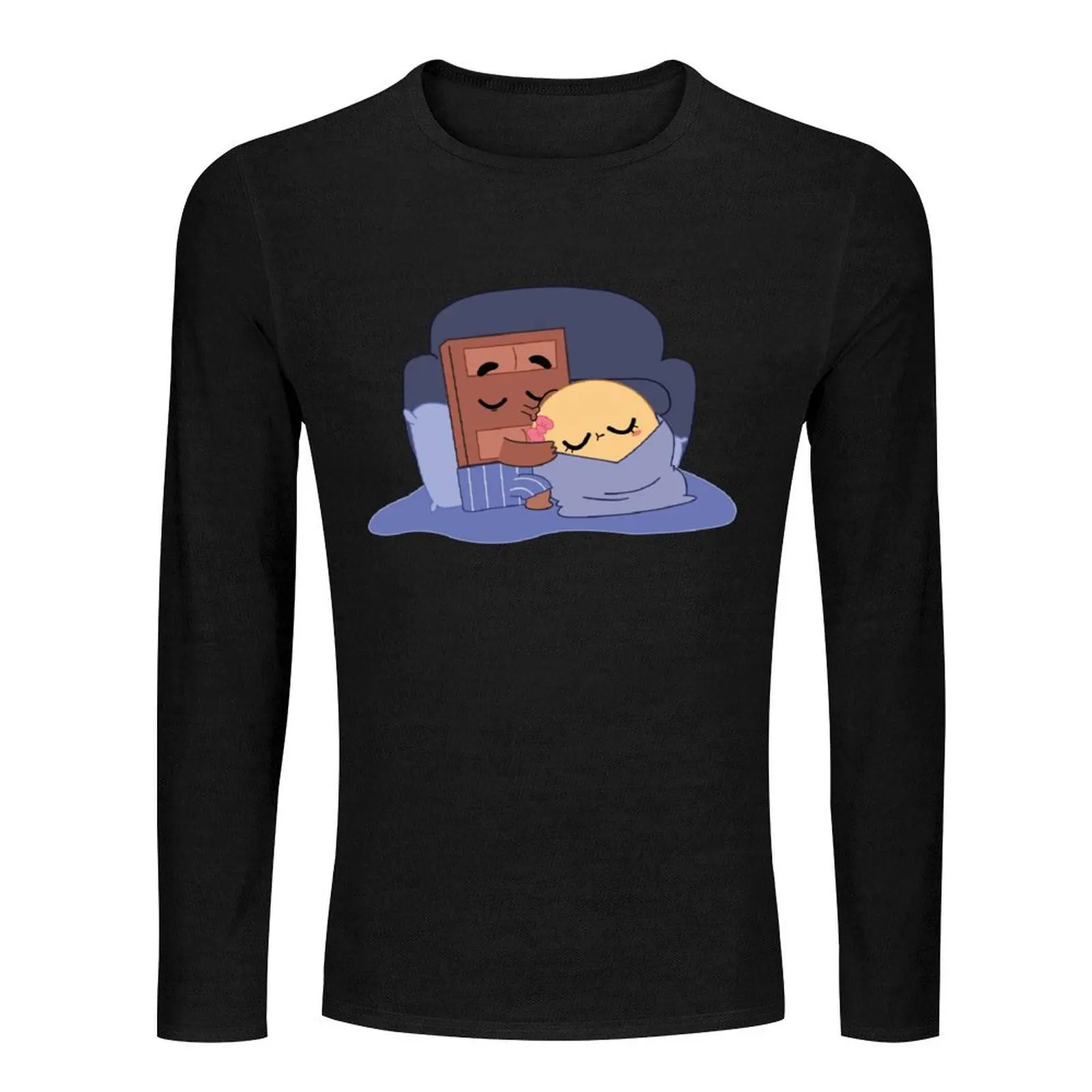 Долгая футболка Choco Pancake Sweet Couples Moments Together рубашка с животным принтом для