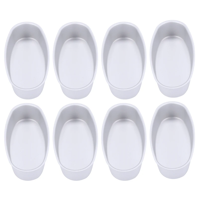 

8 шт. овальная форма для чизкейков, форма для приготовления хлеба из Meatloaf, антипригарная алюминиевая форма для выпечки, подходит для духовки ...