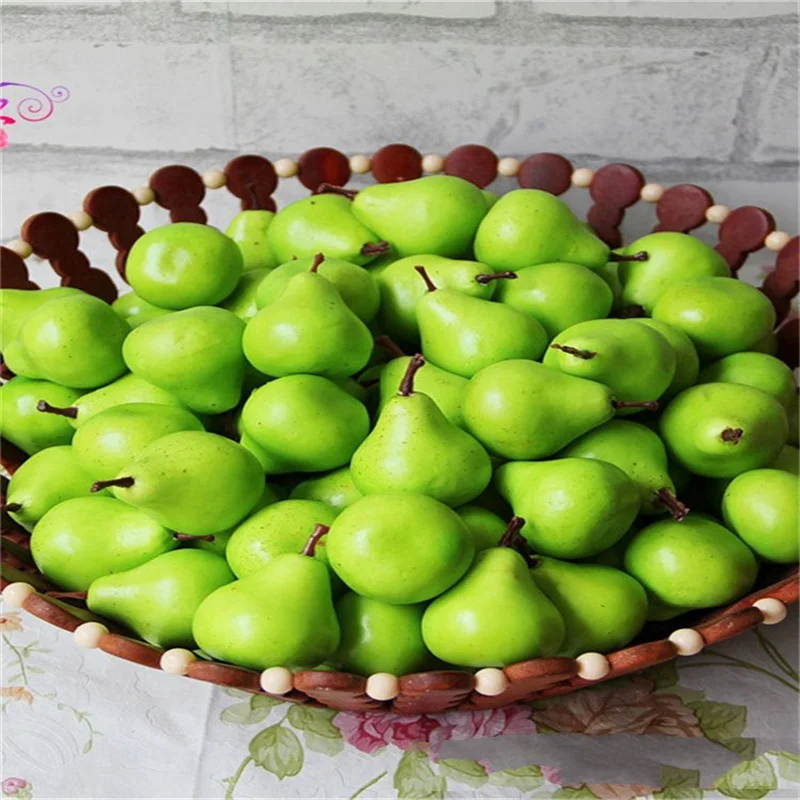 

1PCS Simulated Pear Fruit Vegetable Mini Fake Pear Model Window Decorations Props