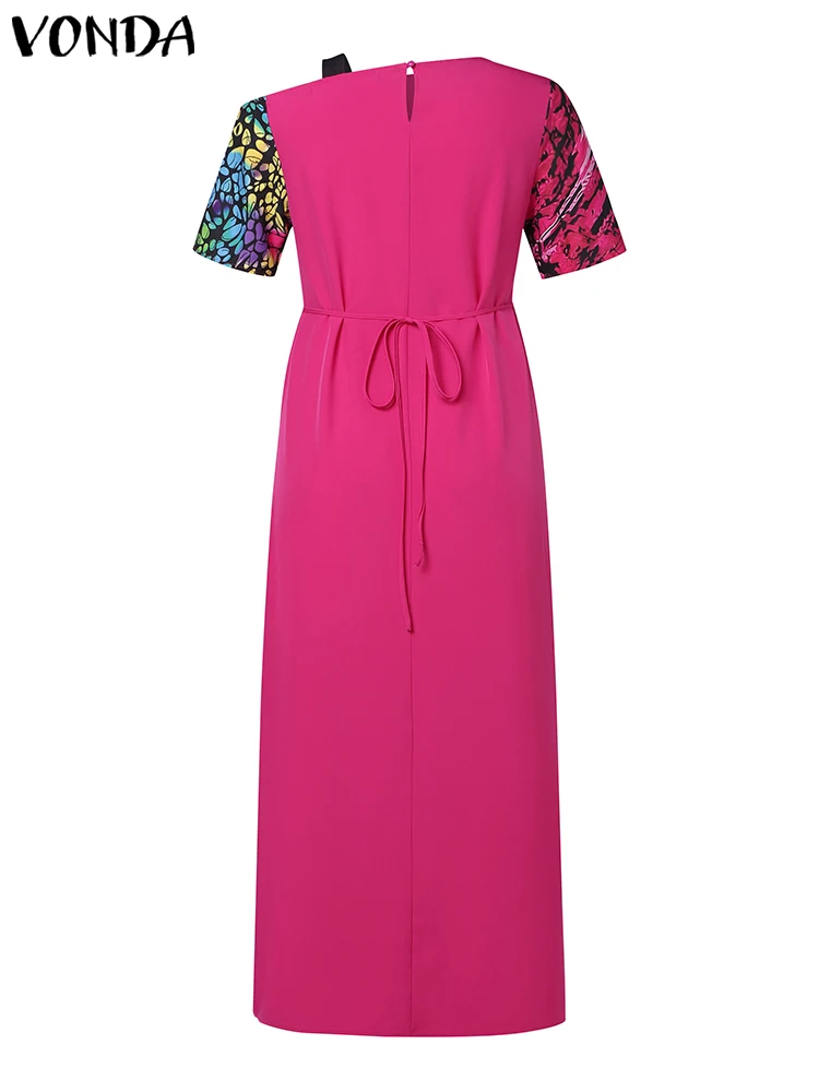 Женское платье с открытыми плечами VONDA летний сарафан богемным принтом