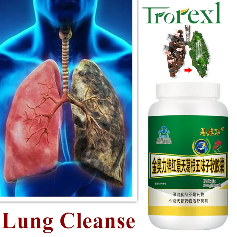 

Lung Cleanse Detox Pills Mucus Remover Asthma Relief Respiratory System Clearing Capsules Supplements Relief Altitude Sickness