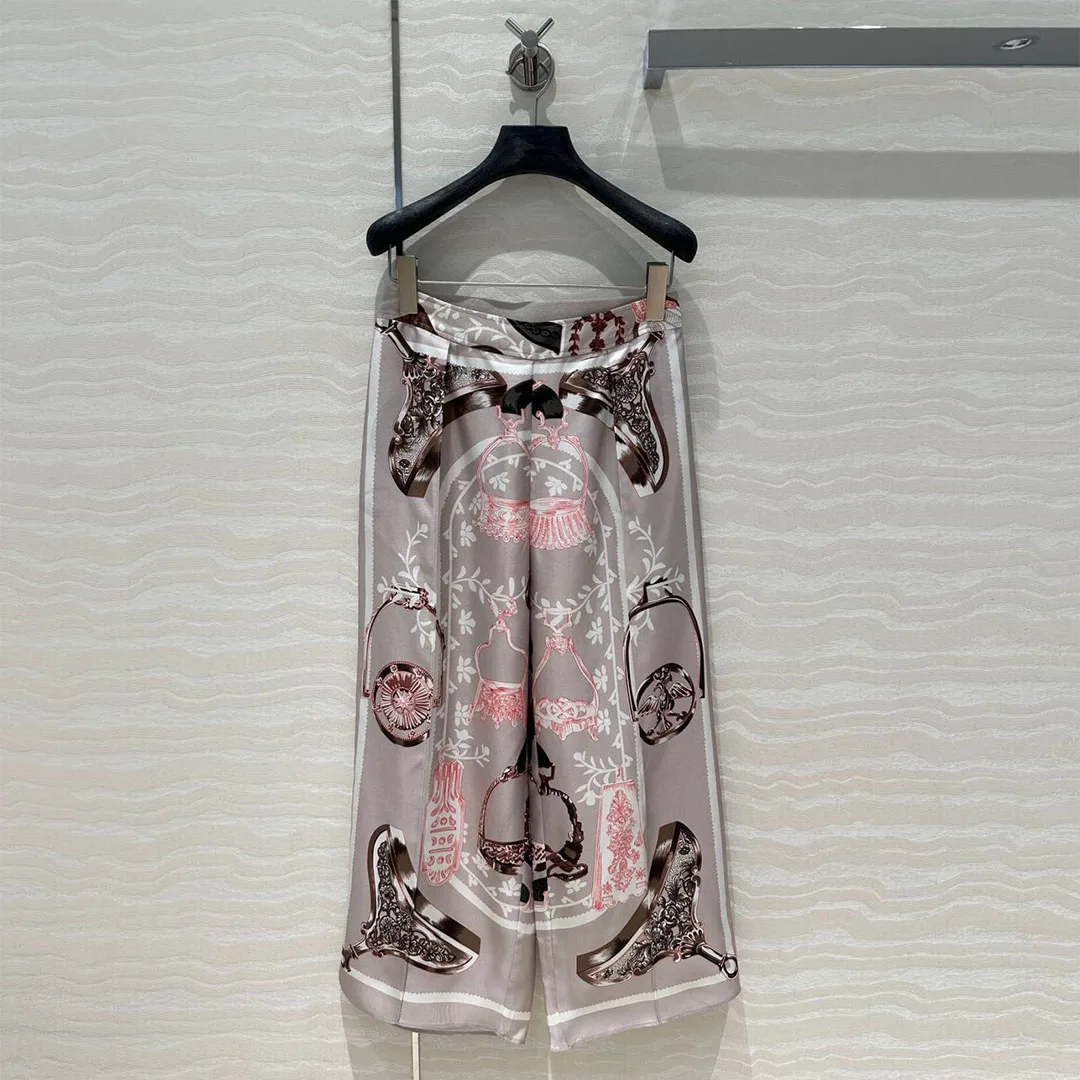 Женские широкие брюки до щиколотки повседневные винтажные свободные из 2024