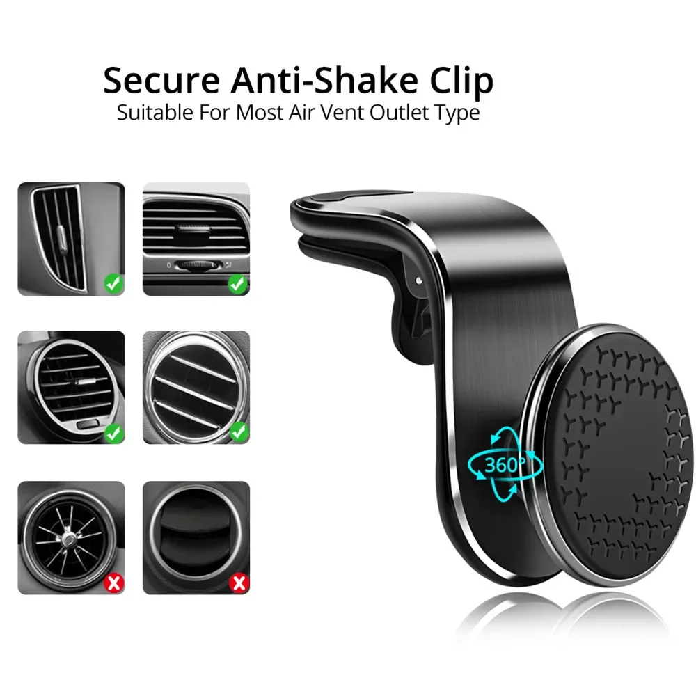

Universal 360 Degree Rotation Car Phone Holder Universal Air Outlet Metal Navigation Car Bracket Handsfree Phone Holder
