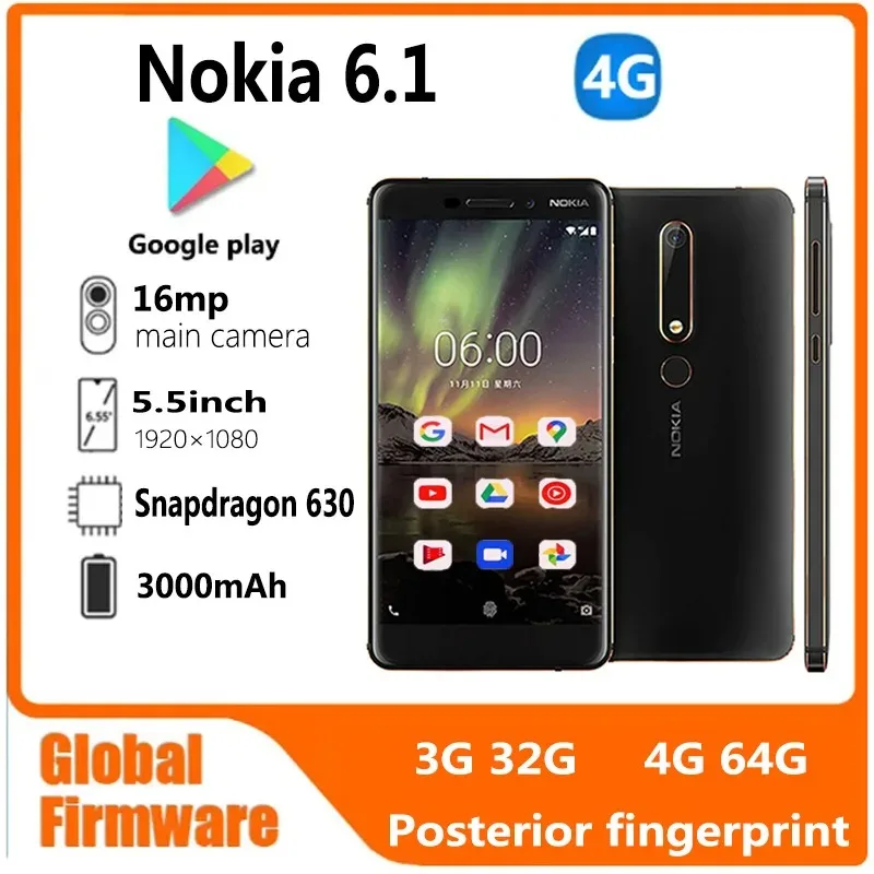 Смартфон Nokia 6.1 3/32ГБ 4/64ГБ б/у