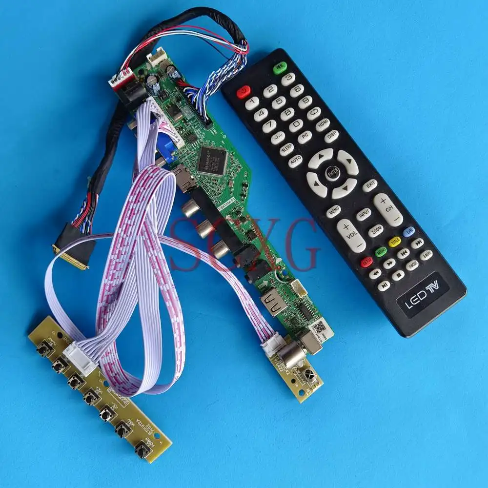

Fit LTN156AT02-D04 плата контроллера 1366 768 USB HDMI-совместимая VGA AV 15,6 "40 Pin LVDS ЖК-матрица ТВ аналоговый сигнал