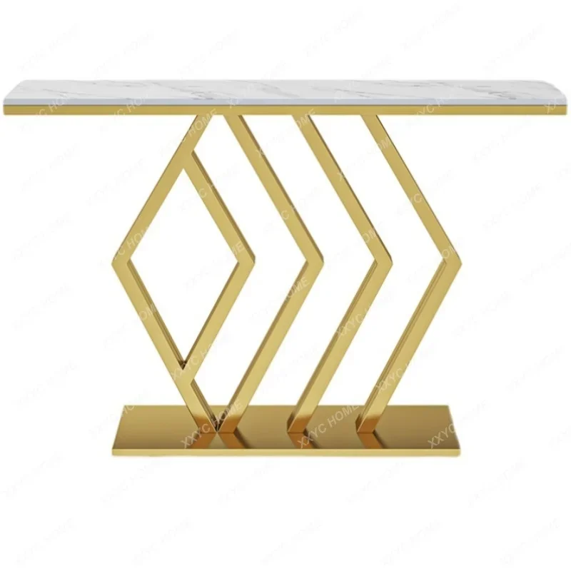 Простая каменная плита консольные столы домашний вход стена вид сбоку коридор