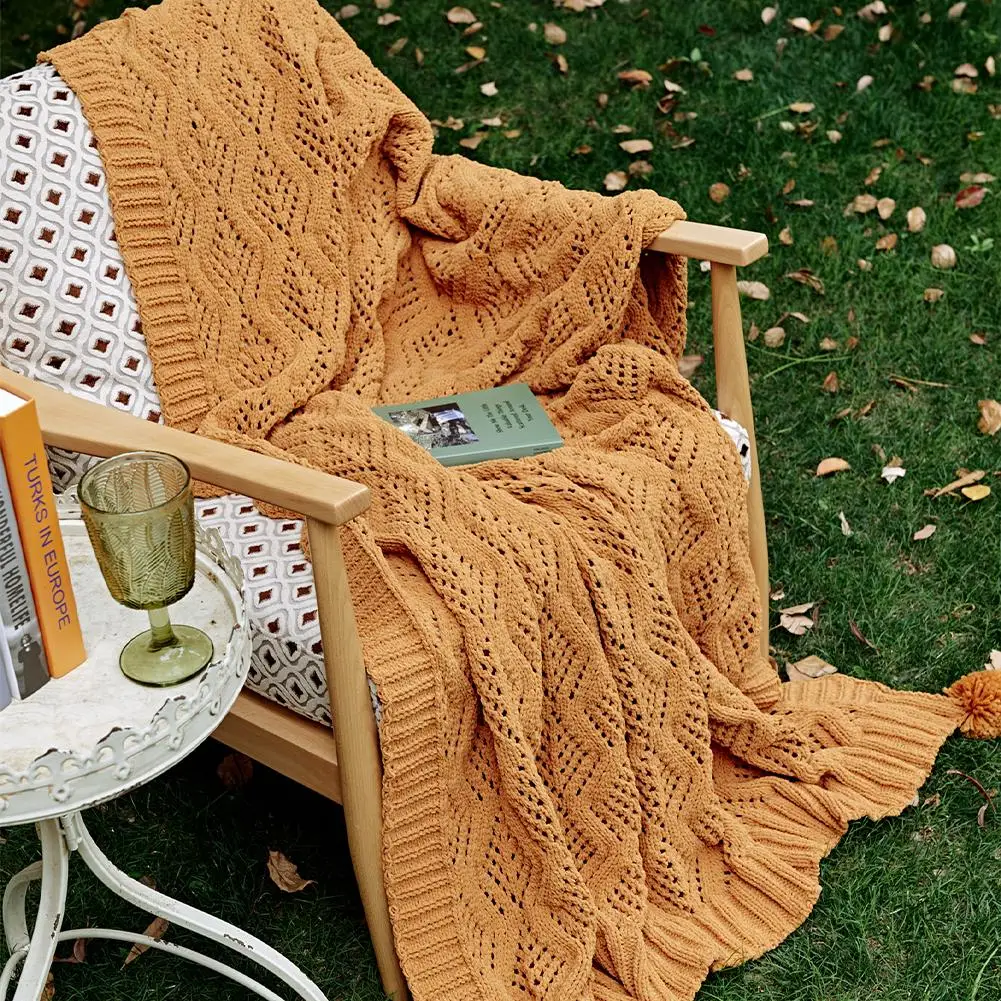 1pcs Bedding Knitted Throw Blanket With Tassel Super Soft Warm Cozy Decorative Knitted Throw Blanket For Bed Sofa Chair
