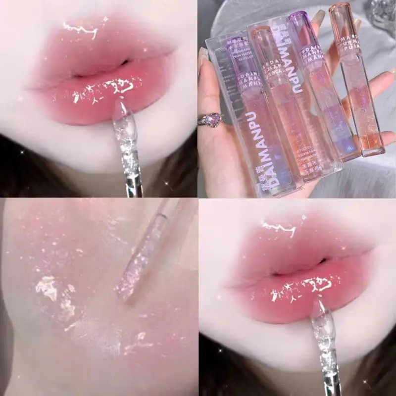 

Mirror Gloss Lipstick Lip Gloss Moisturizing Transparent Lips Oil Reduce Lip Lines Lip Plumping Lipstick Care Makeup Cosmetics