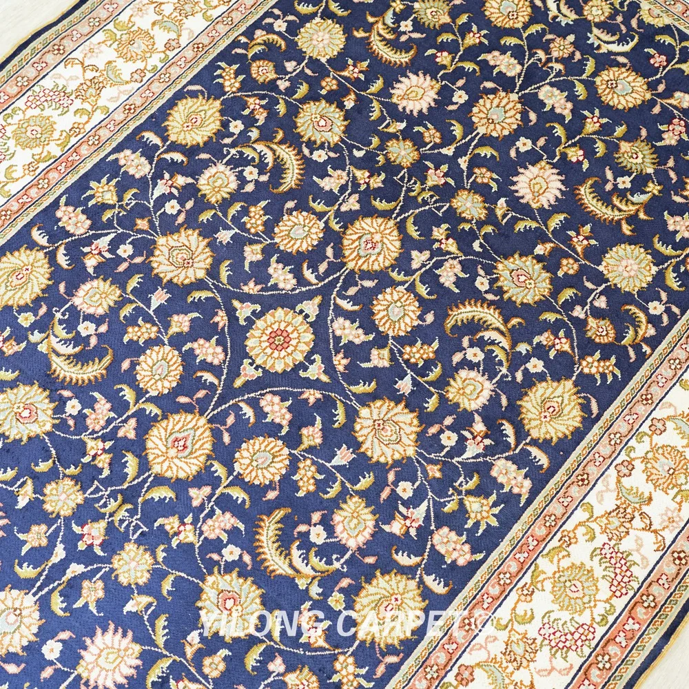 Турецкий Шелковый коврик ручной работы 91x152 см изысканные шелковые коврики