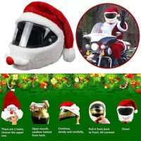 outdoor personalized full helmet cover christmas santa claus plush hat for helmet christmas decoration n0hf
