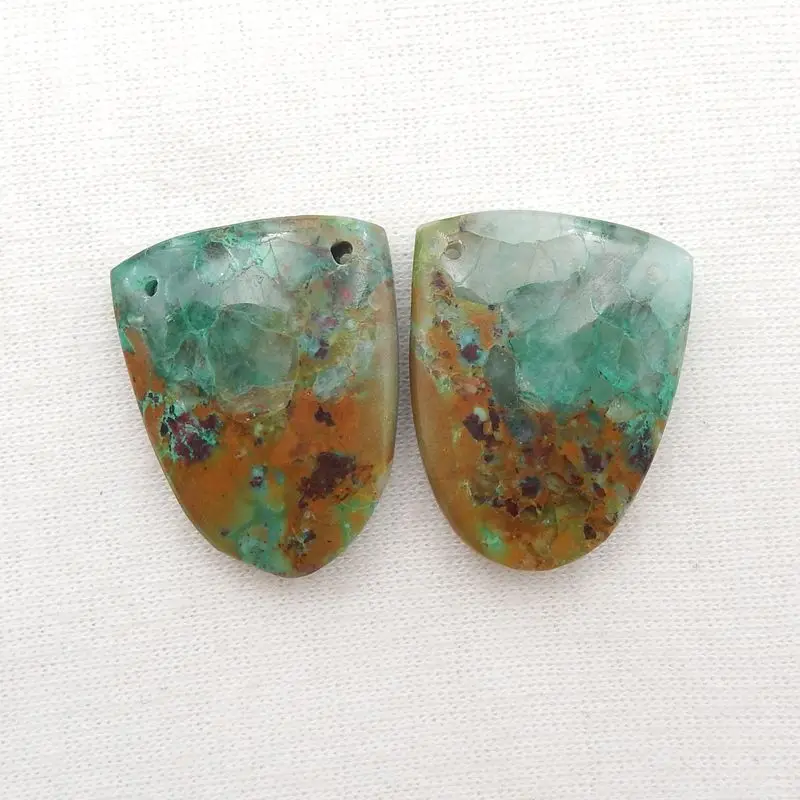 Аксессуары для сережек с двумя отверстиями, 20x15x6 мм, 8 г, ювелирные изделия из полудрагоценного камня